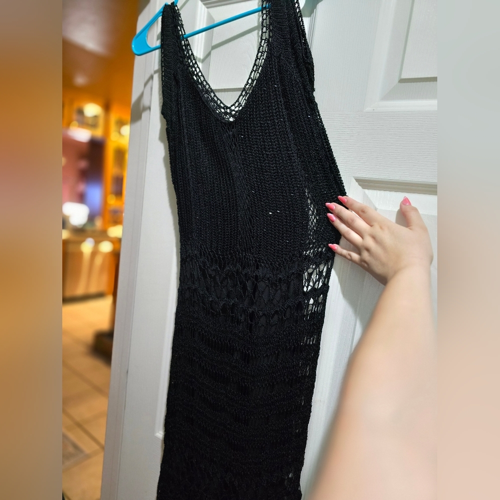 Fancy Woven Little Black Dress